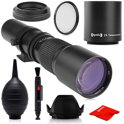 Opteka 500/1000mm Super Telephoto Lens for Olympus OM-D E-M10, E-M5, PEN E-PL7