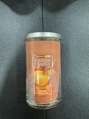 New Yankee Candle PERFECT PILLAR 12 oz Medium Tumbler Jar Spiced Pumpkin