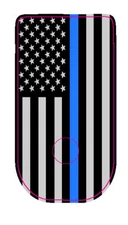 FITS GLOCK 43 THIN BLUE LINE FLAG FACTORY FLAT Mag Base Plate STICKERS, Set of 6