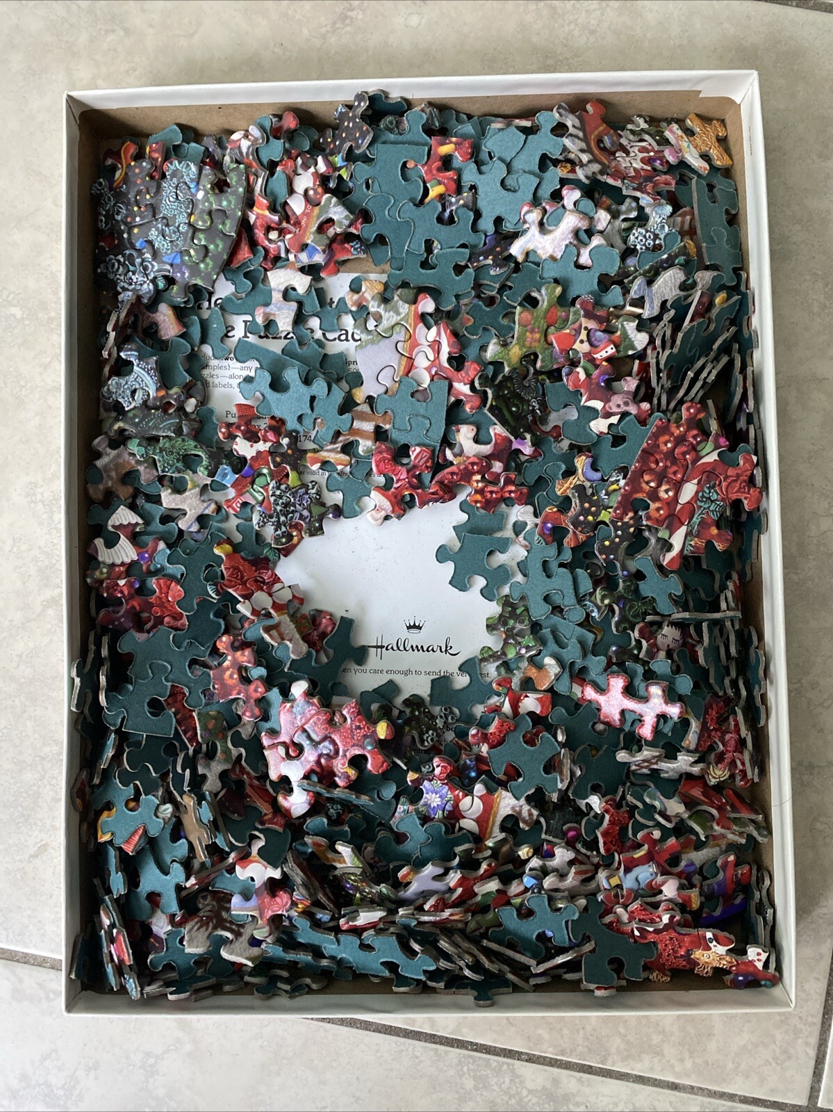 Vintage 1999 Springbok Out Lines Puzzle Christmas Ornament Shaped 500PC