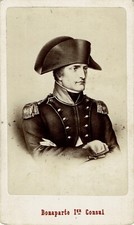 CDV um 1870 Portrait von BONAPARTE 1. KONSUL, KAISER - Gemäldefoto
