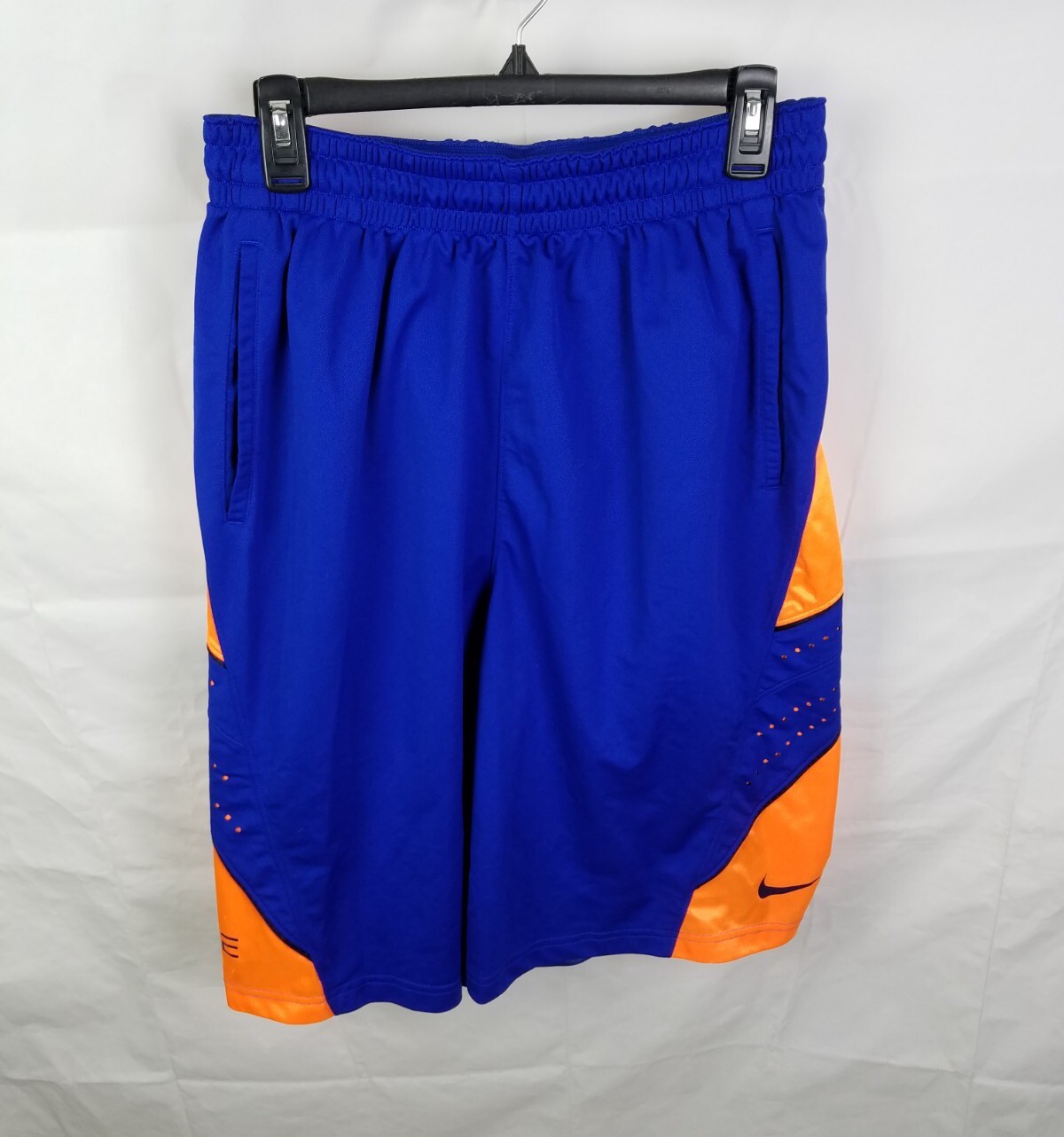 Nike DriFit Elite Basketball Shorts Blue Orange Pock… Gem