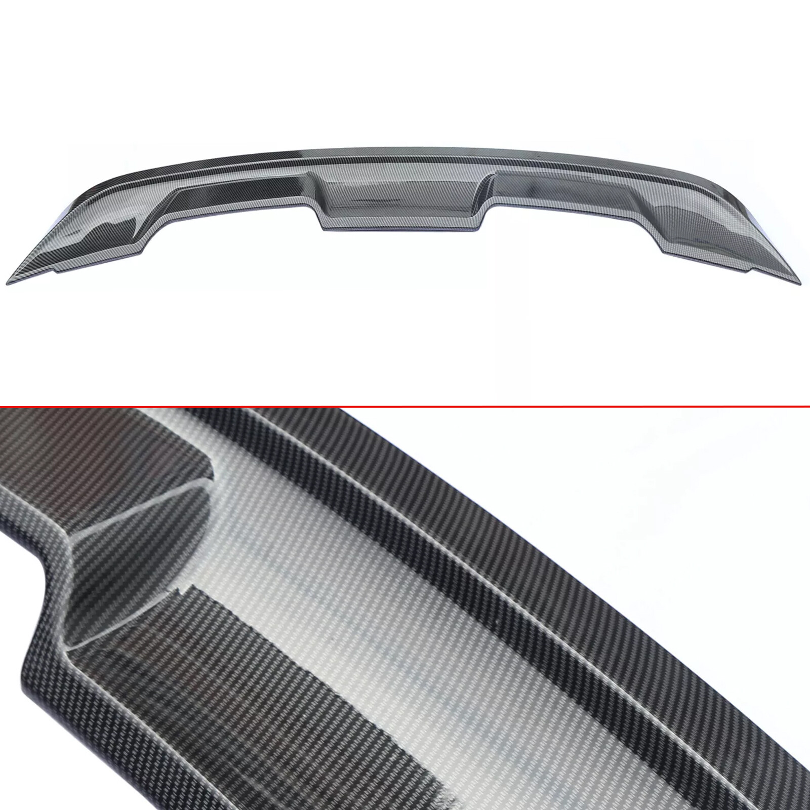 Rear Trunk Spoiler Wing for 2015-2024 Ford Mustang Gloss Carbon Fiber GT Style 