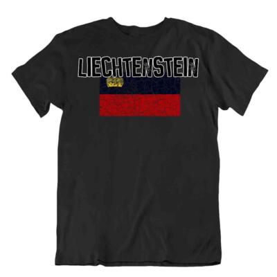 Liechtenstein Flagge T-Shirt Souvenir Geschenk Patriot Tourismus Nationalstolz