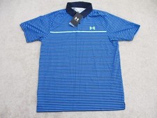 Under Armour Men's Medium UA Iso-Chill Stripe Polo Blue