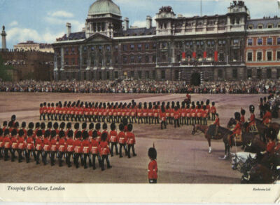 Alte Postkarte - Trooping the Colour, London