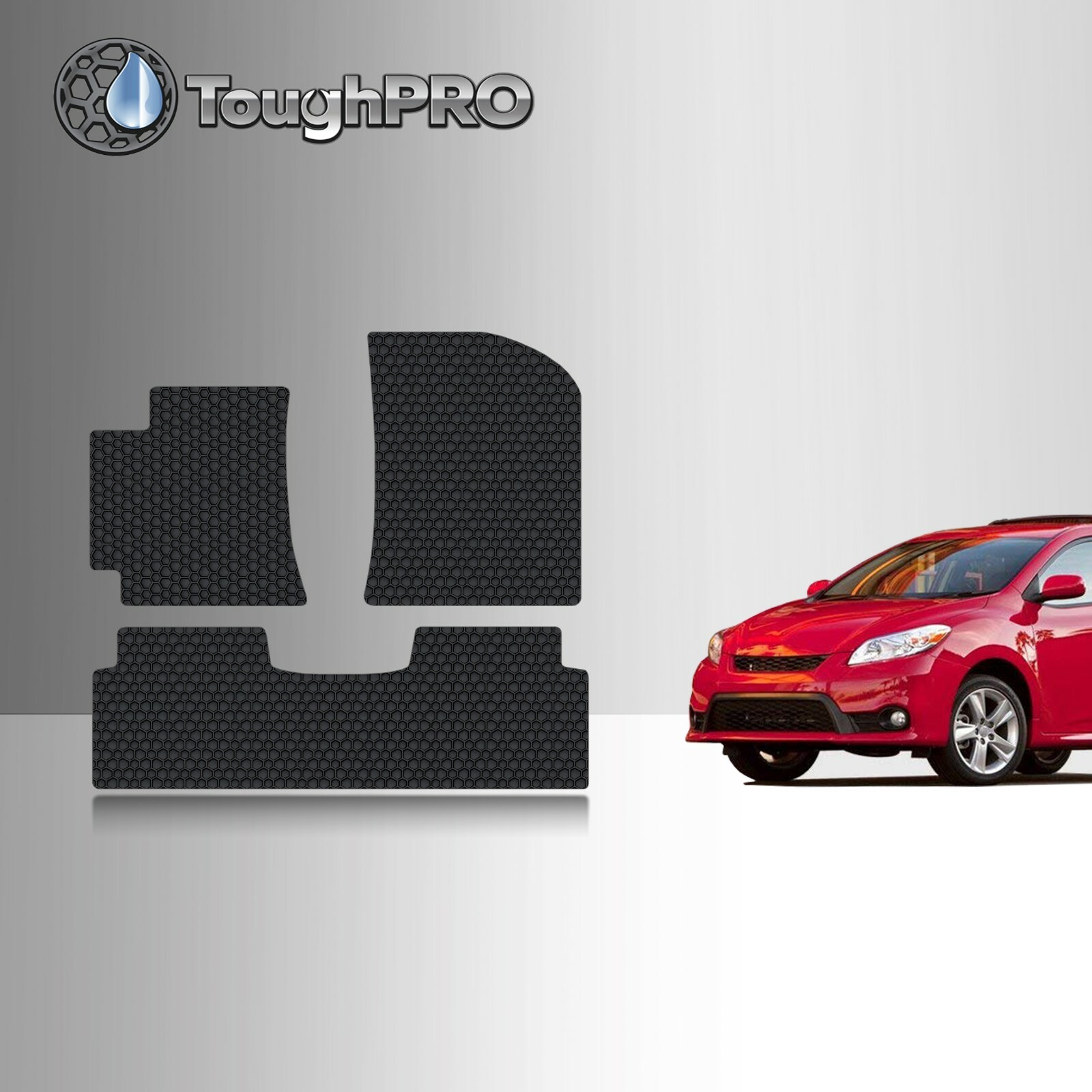 ToughPRO Floor Mats Black For Toyota Matrix All Weather Custom Fit 2009