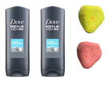 Dove Men  Care Clean Comfort Hydrating Body Face Wash 400ml  Bath Bomb 2pk