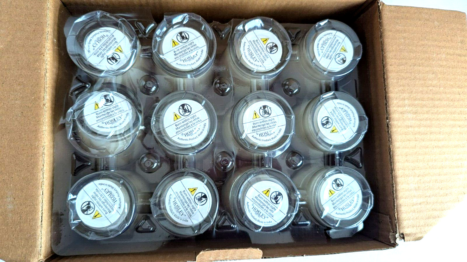 Hosley Set Of 12 Glass Filled Votive Candles Fragrance Free 