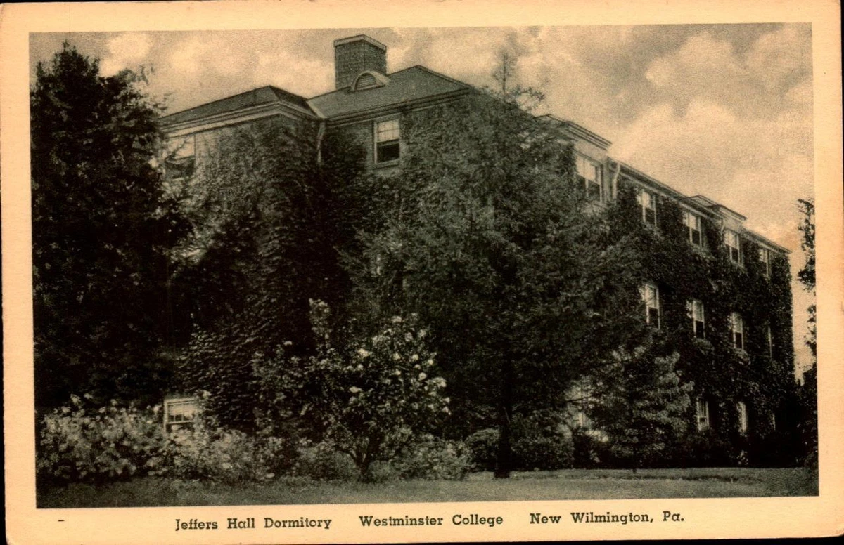 VINTAGE POSTCARD-JEFFERS HALL DORM, WESTMINSTER COLLEGE, NEW WILMINGTON, PA  BK49 | eBay