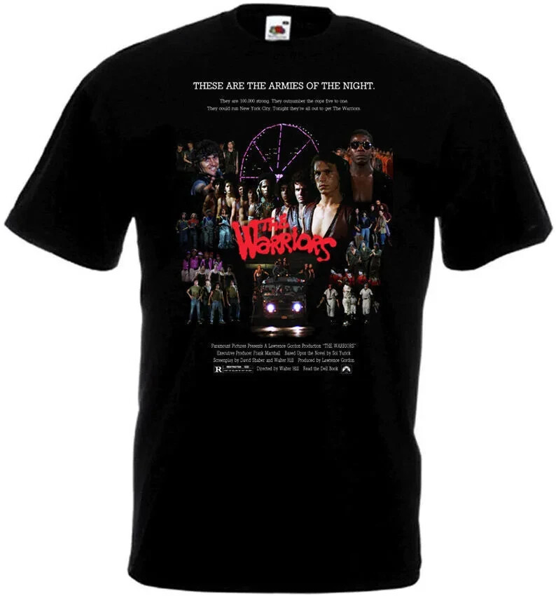 The Warriors v1 T shirt black movie poster all sizes S-5XL
