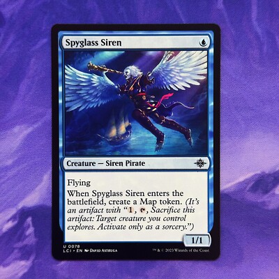Spyglass Sirene LCI 0078 MTG The Lost Caverns of Ixalan Commander Flying Map Sea
