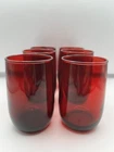 Vintage Anchor Hocking Royal Ruby Red Roly Poly 3 3/8" Set Of 6