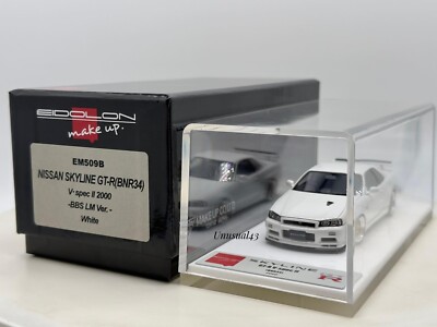 1/43 Make Up Nissan Skyline R34 GTR V-Spec ll White with BBS LM
