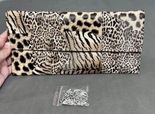 VTG J Francis Animal Print Clutch W/ Detachable Shoulder Strap 11x6.5”