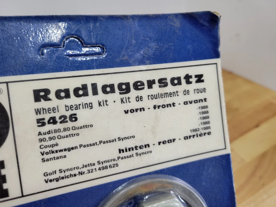 Cojinete de rueda Ruville para Audi 4000 80 90 cupé Fox NUEVO Hecho en Alemania Foto 3 de 3