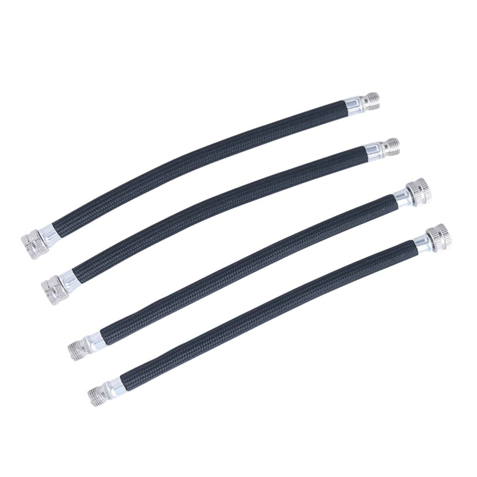 4 Pcs Bike Tire Pump Extension Hose Air Inflator for Tires Pipe Cord