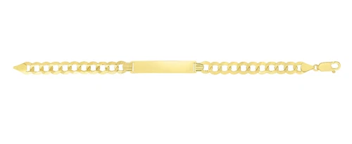 14k Yellow Gold 7" ID Solid Curb Link Chain Bracelet 4.7 mm 5.5 grams - Bild 1 von 1