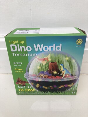 Brandneues beleuchtetes Dino World Terrarium Alter 8+