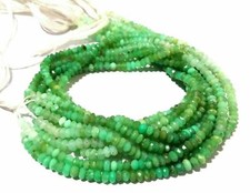 Beads Chrysoprase Rondelle Faceted 3-4mm Gemstone Beads 3 Strand 13"inch