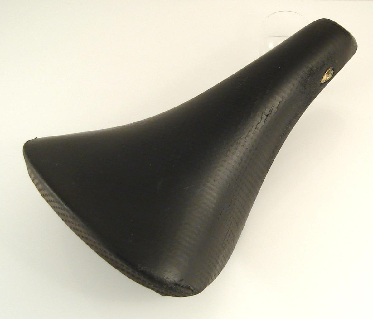Selle De Vélo De Route Vintage Cinelli Volare SLX - Cuir Noir - Fabriquée En Italie