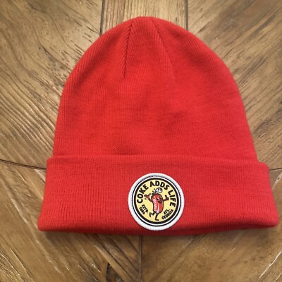 Coca Cola Knit Red Hat Vtg Coke  Adds life