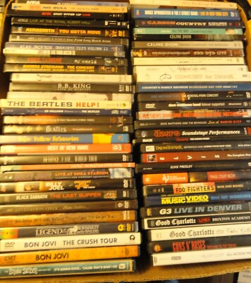 MUSIC / CONCERT DVDS U PICK $2 EACH ($3NEW) UPDATED 6/11