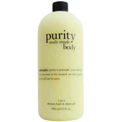 Philosophy Purity Made Simple 3 in 1 Shower Bath & Shave Gel 32 fl oz With Pump