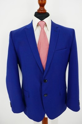 Hugo Boss Extra Slim Fit Sakko Gr.52 Schurwolle Mix Blau Red Label Top Zustand