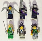VTG 6 Lego Ninjago Minifigures + Accoessories 71731 71739 Nya LLoyd Nindroids
