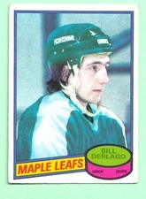 (1) BILL DERLAGO  1980-81 O-PEE-CHEE # 11 LEAFS ROOKIE VG  CARD  (M9258). rookie card picture