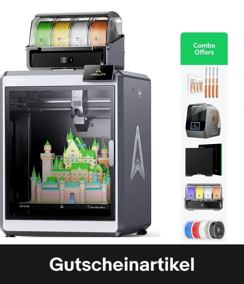 Creality K2 Plus Combo 3D-Drucker High-Speed Multi-Color Printing 350x350x350mm