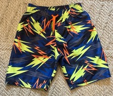 Under Armour Boy's Rowdy Bolts Volley Swim Trunks Royal Youth Size Medium
