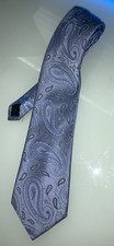 Geoffrey Beene Men's Neck Tie Light Blue 100 Silk Paisley pattern - Sharp Tie