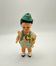 Vintage German Folk Art Doll Celluloid Body Hand Painted Small 5  