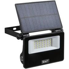 Sealey Extra-Slim Solar Floodlight with Wall Bracket 20W SMD LED