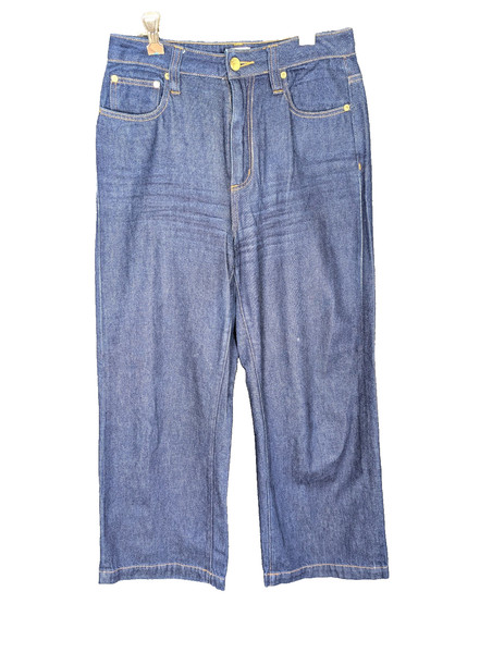 Gorman Jeans Womens AU 8 Indigo Blue High Waist Wide Leg Denim Pants Flared
