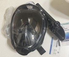 Greatever G2 Full Face Snorkel Mask with Latest Dry Top System, Foldable - Black