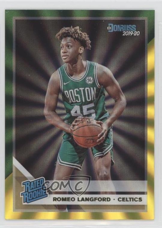 2019 Donruss Rated Holo Green & Yellow Laser Romeo Langford #213 Rookie RC 0xy0