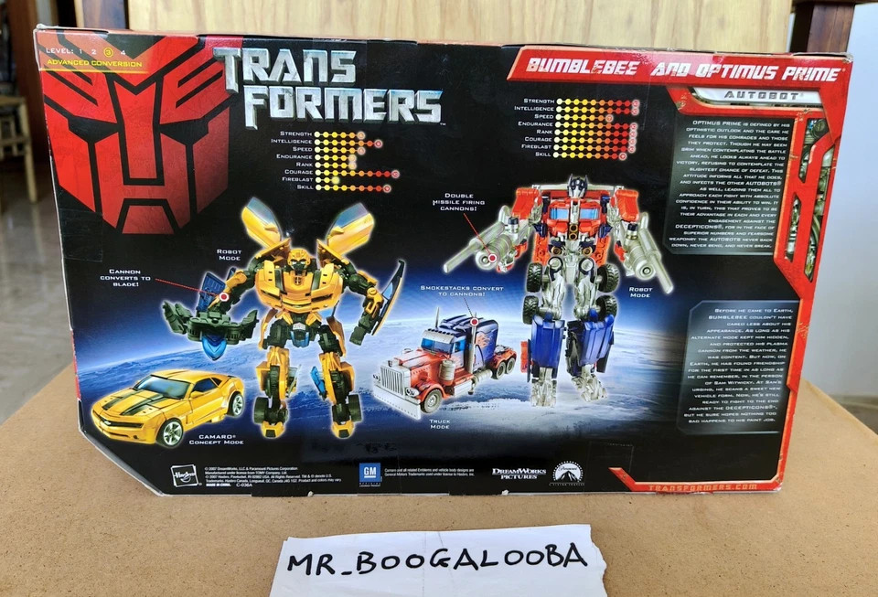 Transformers Movie 2007 Voyager Optimus Prime & Bumblebee Giftset RARE MISB - Immagine 4 di 4