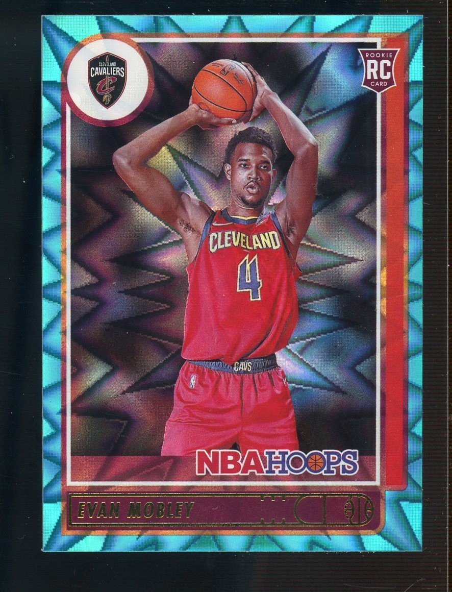 2021-22 Panini Hoops Teal Explosion #234 Evan Mobley Cavaliers RC Rookie