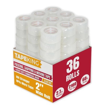 36 Rolls of Heavy Duty Clear Packing Tape 60 Yards Each for Secure Shipping