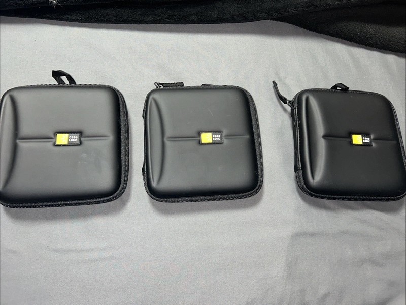 3 Black Case Logic CD/DVD Cases 72 Total slots ( NEW ) 24 Slots Per Case