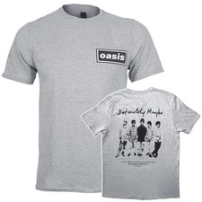 Official Oasis Definitely Maybe Promo T Shirt New Grey S M L XL XXL