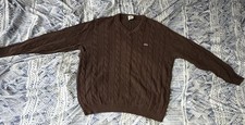 Lacoste Men  s Cable Knit Cotton Sweater Size XL