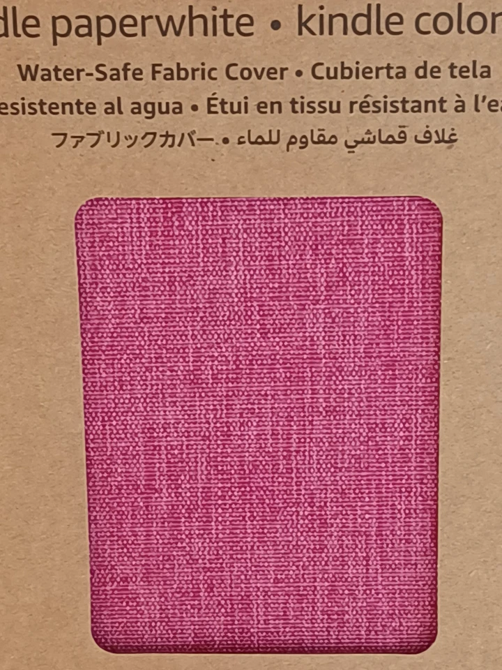 Kindle Paperwhite Cover Case Water-Safe Fabric Amazon Raspberry Colorsoft... - Image 2 of 3