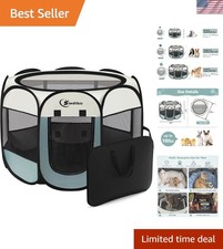 Dog Cat Playpen, Puppy Pet Playpen Indoor for Small Dog Crate Tent Cage Outdo...