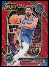 Karl-Anthony Towns 2024-25 Panini Select Red Wave Prizm Courtside #226 FREE SHIP