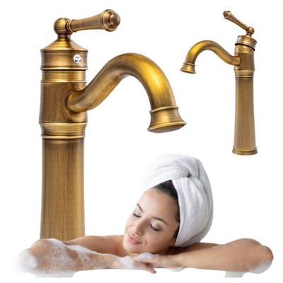 HOHER BADEWANNENARMATUR ADELITA RETRO S-1088V OLD GOLD