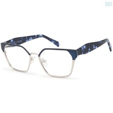 CAPRI OPTICS DICAPRIO DC357 EYEGLASSES 53-18-140 BLUE/SILVER W/ SOFT CASE